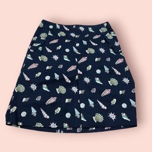 Talbots | Sea Shells 🐚 Navy Skirt